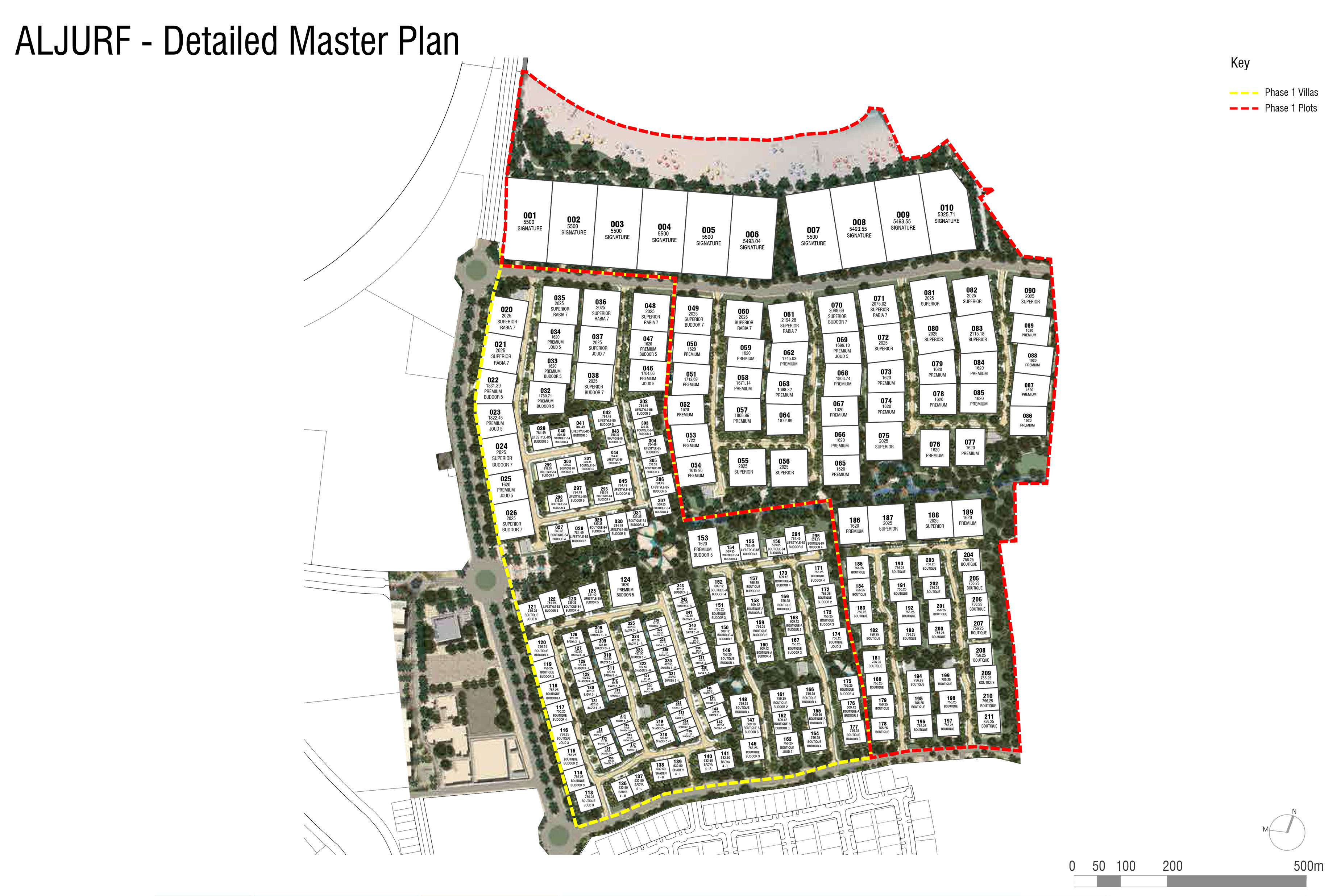 Aljurf Villas & Land Plots Phase 1 Master Plan